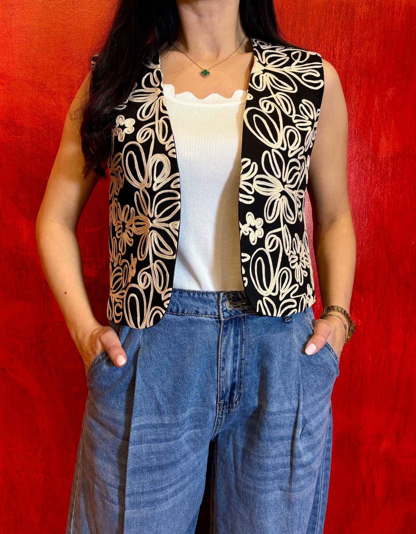 Midnight Bloom Vest